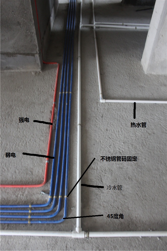 联发尚筑梁先生新居水电验收实景图 - 广西南宁泽福居装饰有限公司